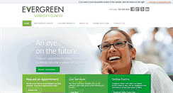 Desktop Screenshot of evergreenvisioncare.com